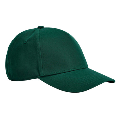 Bottle Green - Front - Beechfield EarthAware Classic 5 Panel Organic Cotton Baseball Cap