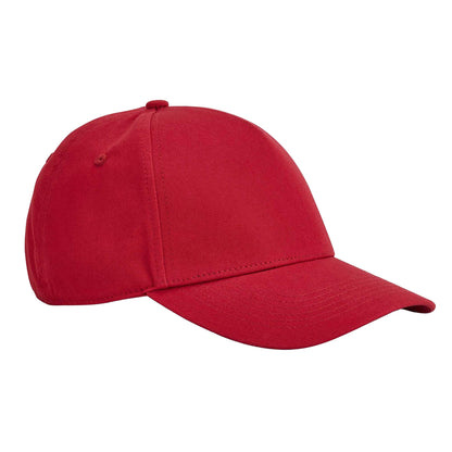 Classic Red - Front - Beechfield EarthAware Classic 5 Panel Organic Cotton Baseball Cap