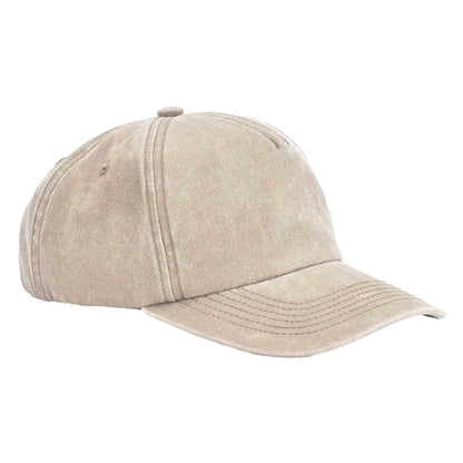 Vintage Stone - Front - Beechfield Relaxed Vintage Baseball Cap