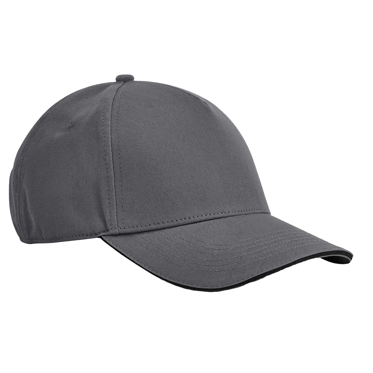 Graphite Grey-Black - Front - Beechfield EarthAware Classic 5 Panel Organic Cotton Baseball Cap