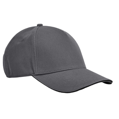 Graphite Grey-Black - Front - Beechfield EarthAware Classic 5 Panel Organic Cotton Baseball Cap