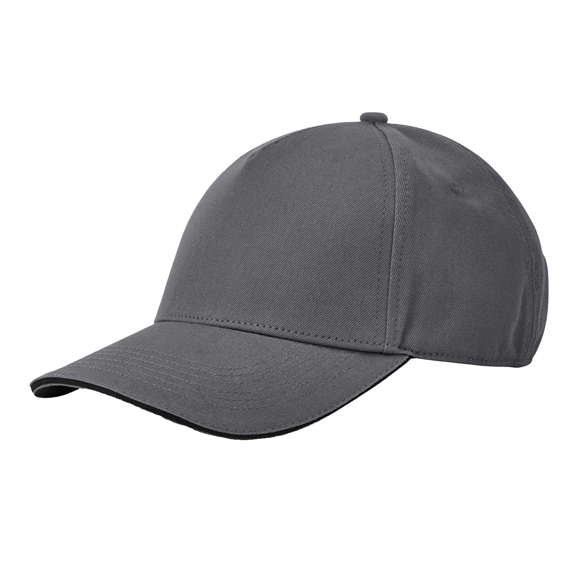 Graphite Grey-Black - Back - Beechfield EarthAware Classic 5 Panel Organic Cotton Baseball Cap