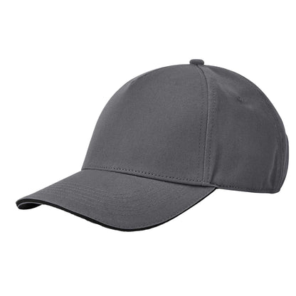 Graphite Grey-Black - Back - Beechfield EarthAware Classic 5 Panel Organic Cotton Baseball Cap