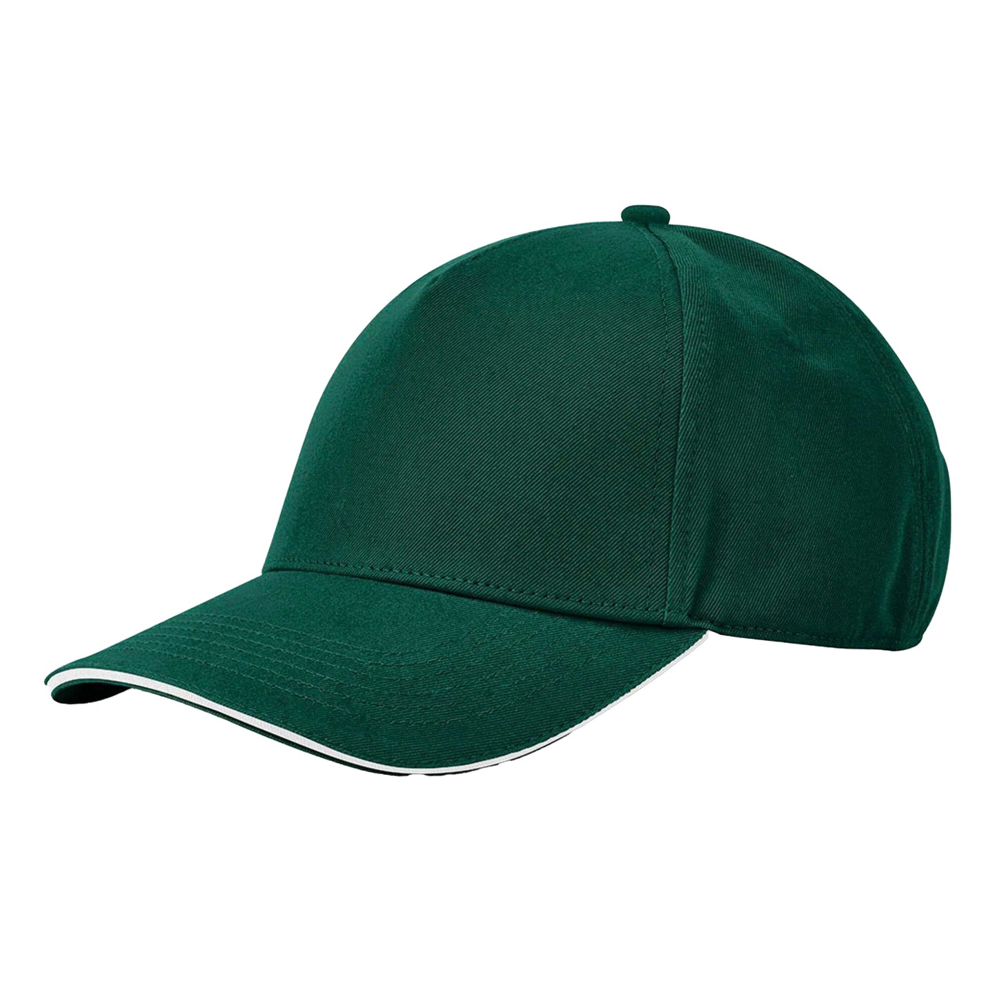 Bottle Green-White - Back - Beechfield EarthAware Classic 5 Panel Organic Cotton Baseball Cap