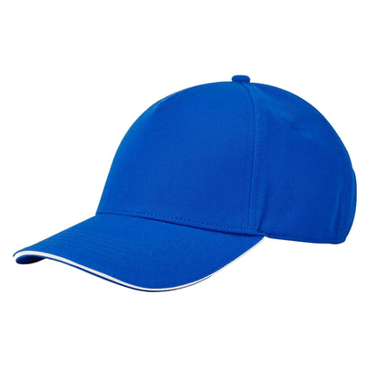 Bright Royal-White - Back - Beechfield EarthAware Classic 5 Panel Organic Cotton Baseball Cap