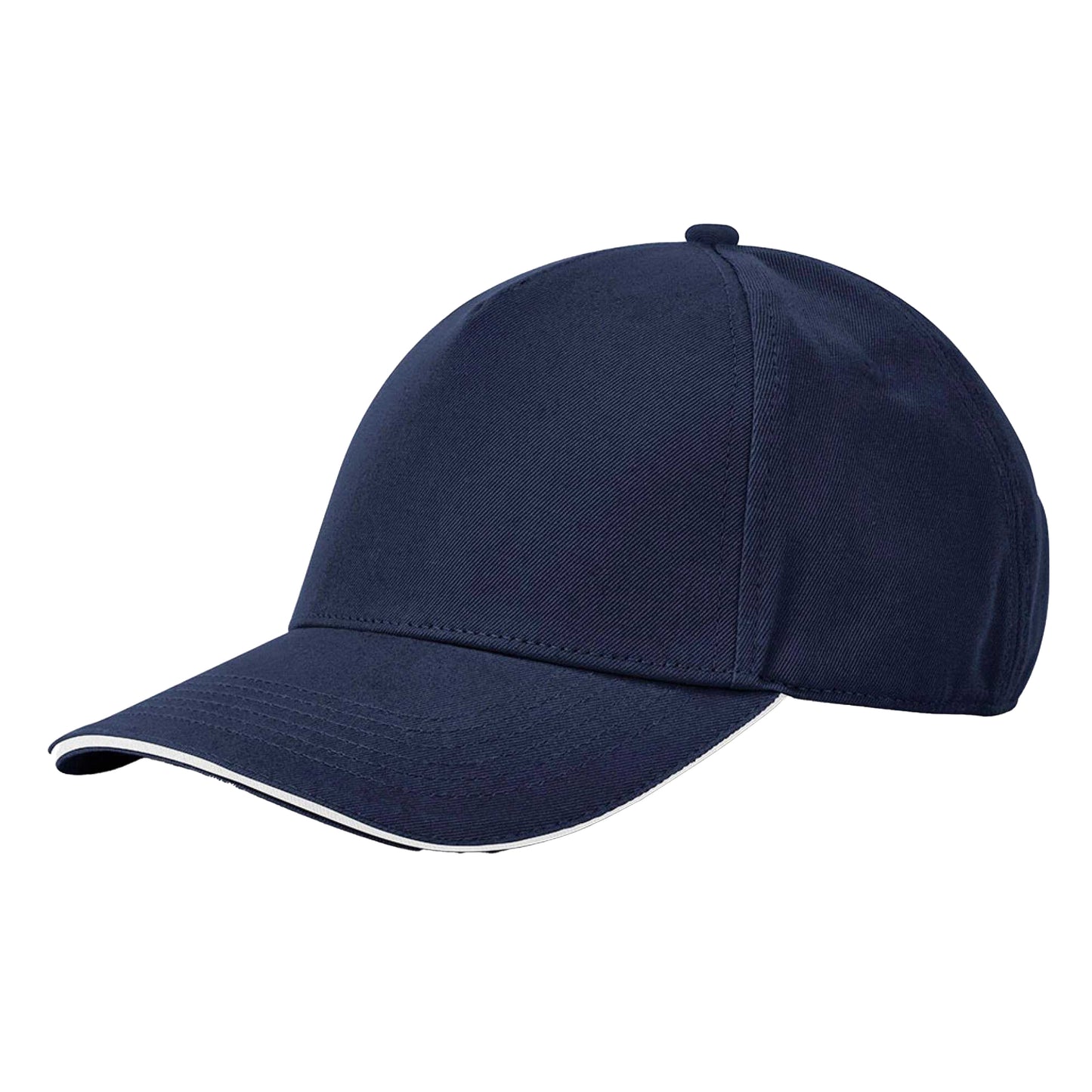 French Navy-White - Back - Beechfield EarthAware Classic 5 Panel Organic Cotton Baseball Cap