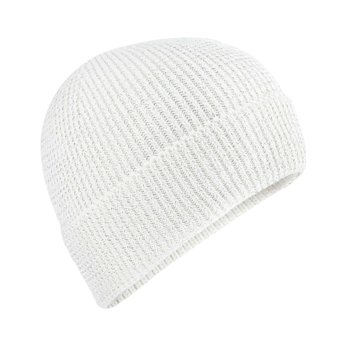 White - Front - Beechfield Unisex Adult Streetlite Reflective Beanie