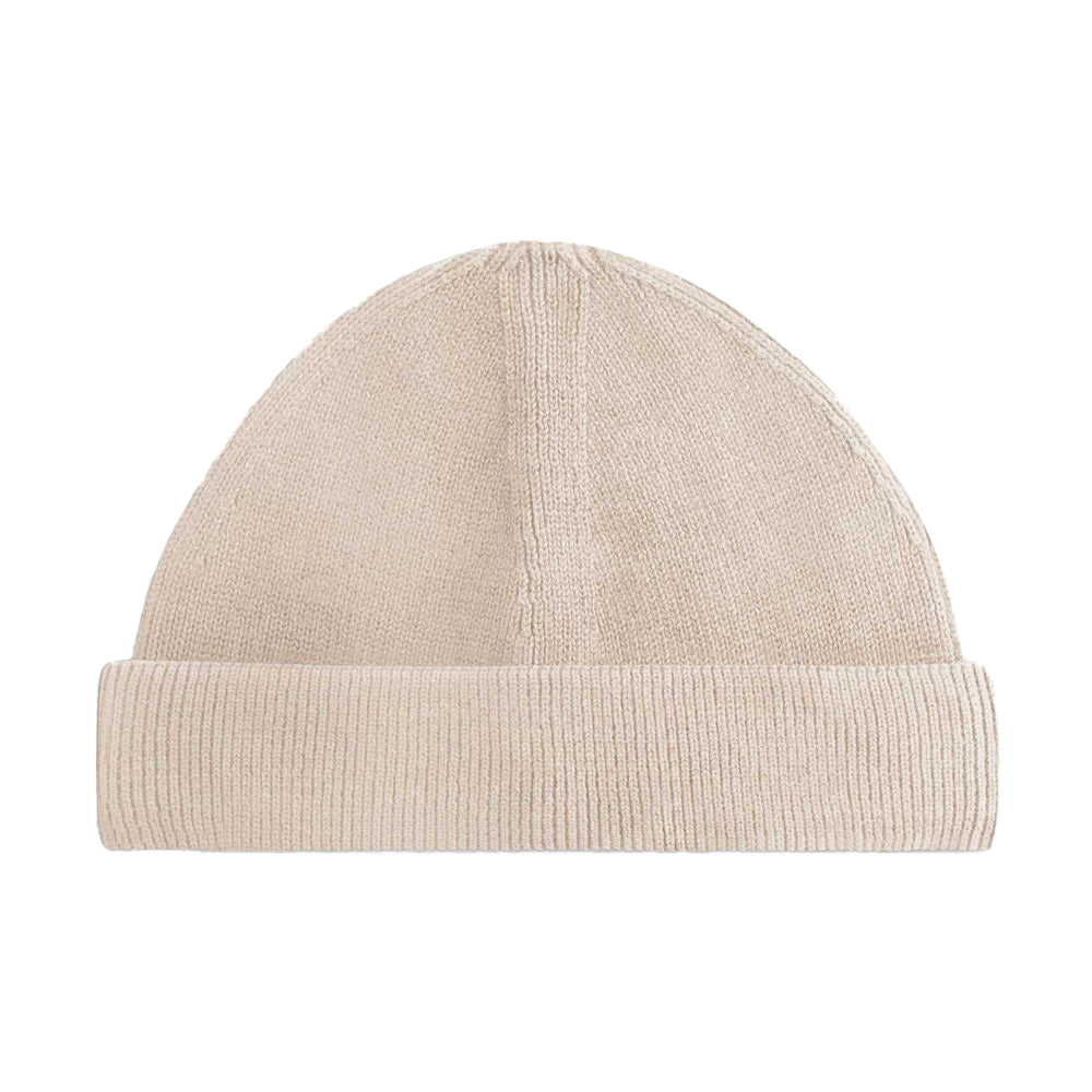 Almond - Back - Beechfield Unisex Adult Fisherman Organic Cotton Beanie