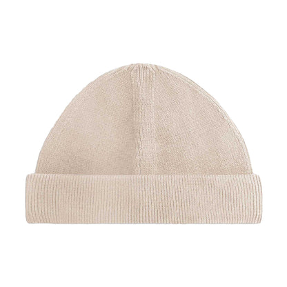Almond - Back - Beechfield Unisex Adult Fisherman Organic Cotton Beanie