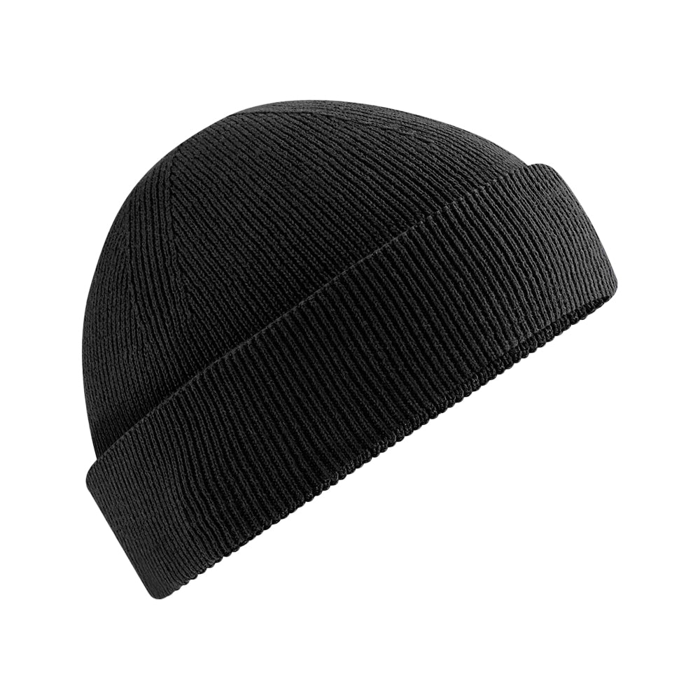 Black - Front - Beechfield Unisex Adult Fisherman Organic Cotton Beanie