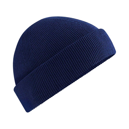 Oxford Navy - Front - Beechfield Unisex Adult Fisherman Organic Cotton Beanie