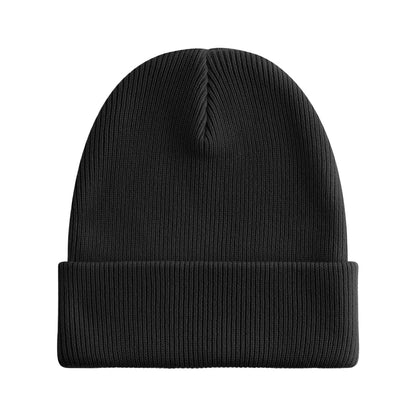 Black - Back - Beechfield Unisex Adult Original Organic Cotton Cuffed Beanie