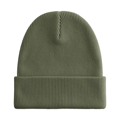 Olive Green - Back - Beechfield Unisex Adult Original Organic Cotton Cuffed Beanie