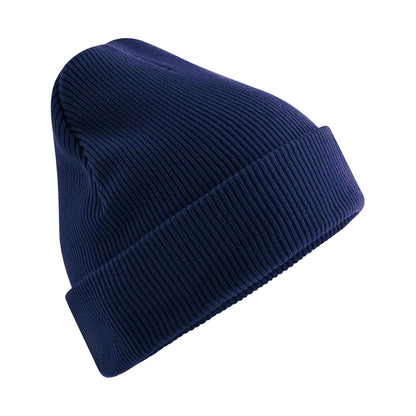 Oxford Navy - Front - Beechfield Unisex Adult Original Organic Cotton Cuffed Beanie