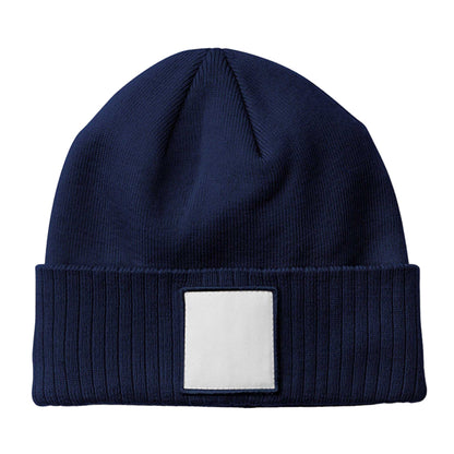 Oxford Navy-White - Back - Beechfield Unisex Adult Appliqué Patch Beanie