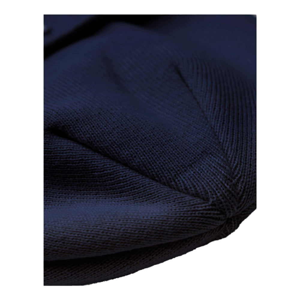 Oxford Navy-White - Side - Beechfield Unisex Adult Appliqué Patch Beanie