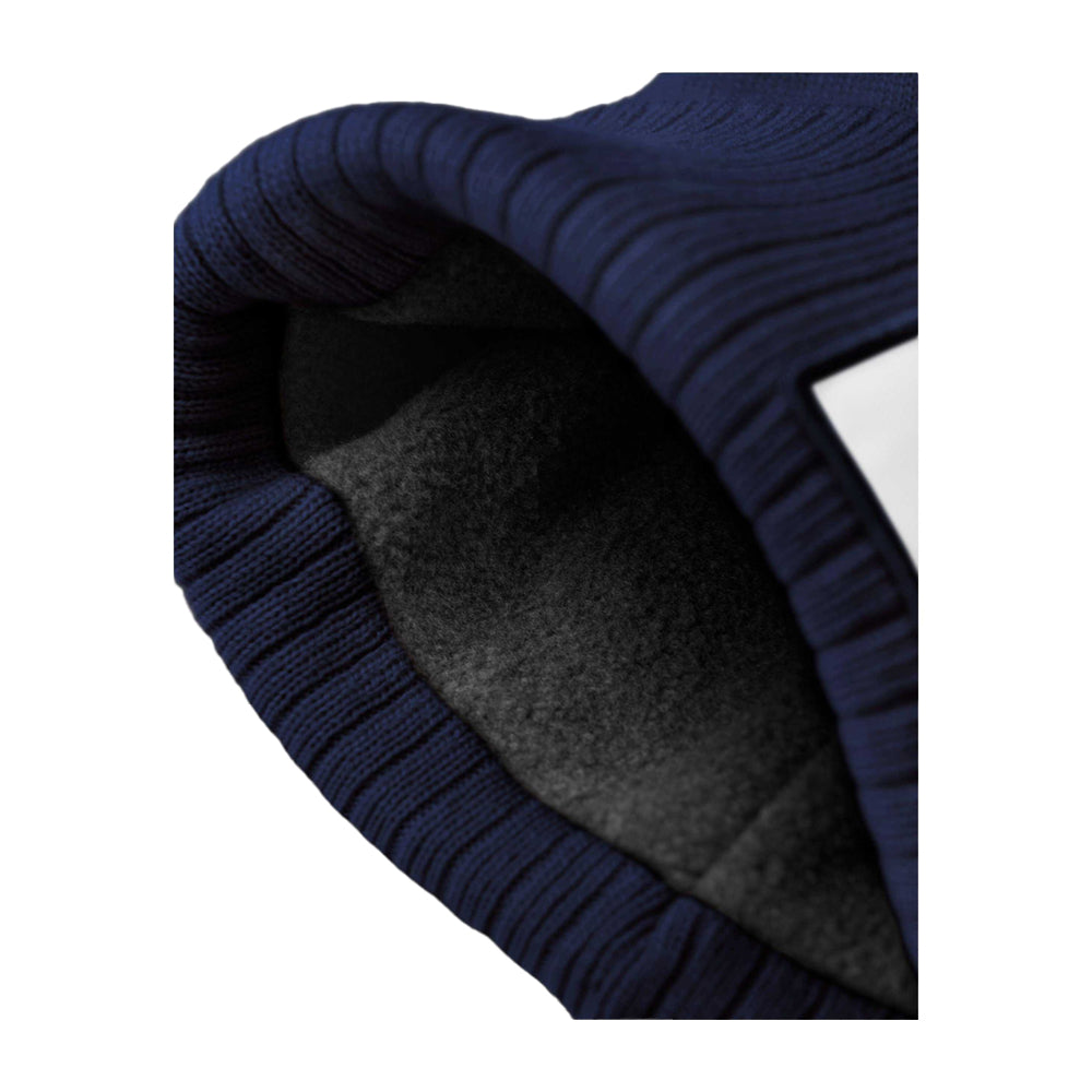 Oxford Navy-White - Lifestyle - Beechfield Unisex Adult Appliqué Patch Beanie