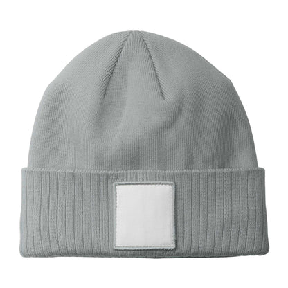 Ash-White - Back - Beechfield Unisex Adult Appliqué Patch Beanie