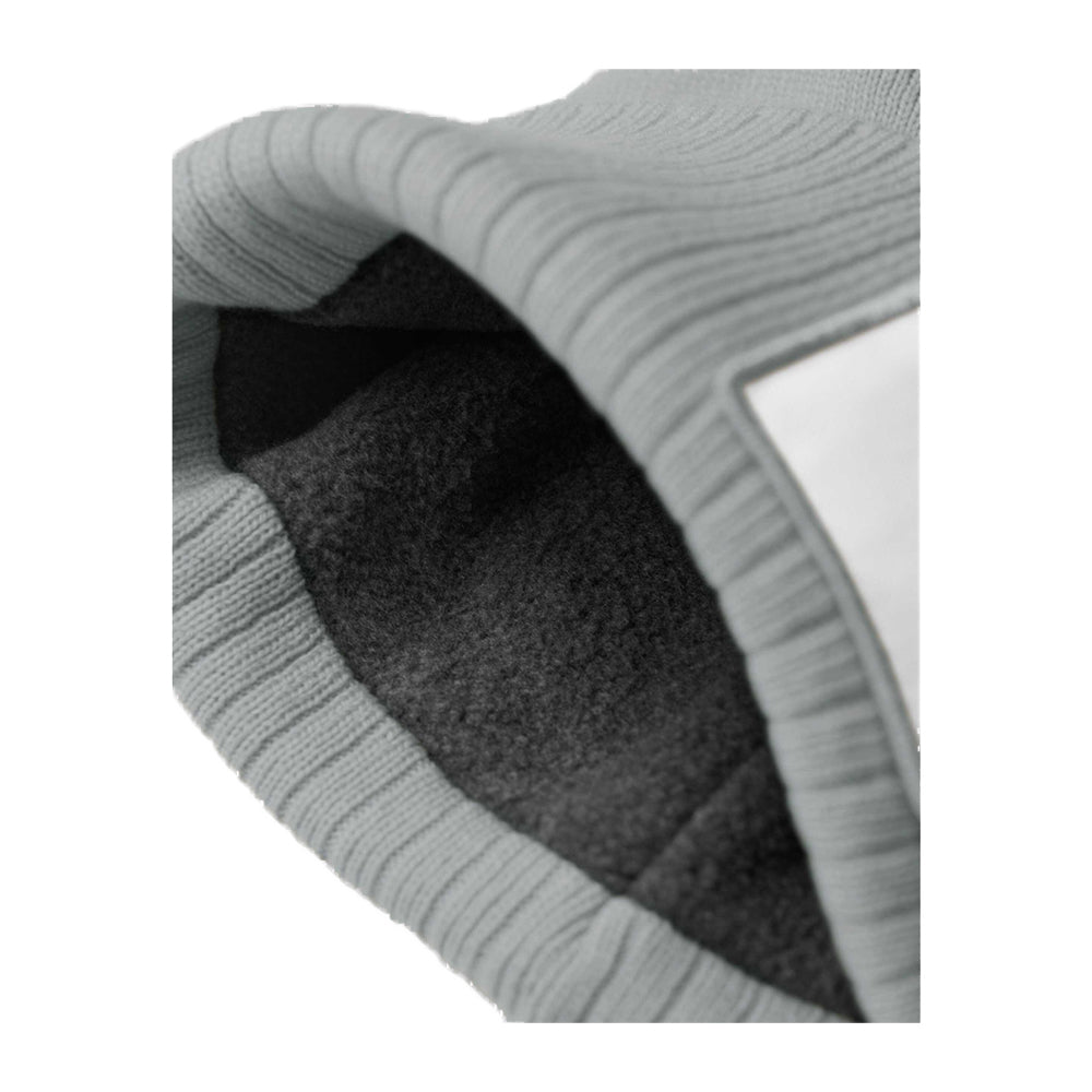 Ash-White - Lifestyle - Beechfield Unisex Adult Appliqué Patch Beanie