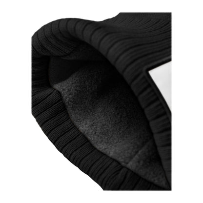 Black-White - Lifestyle - Beechfield Unisex Adult Appliqué Patch Beanie