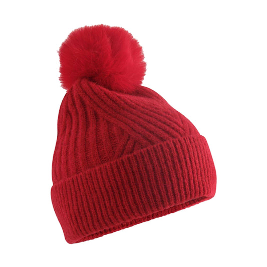 Classic Red - Front - Beechfield Unisex Adult Snow Luxe Beanie