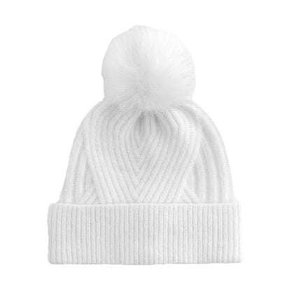 White - Back - Beechfield Unisex Adult Snow Luxe Beanie