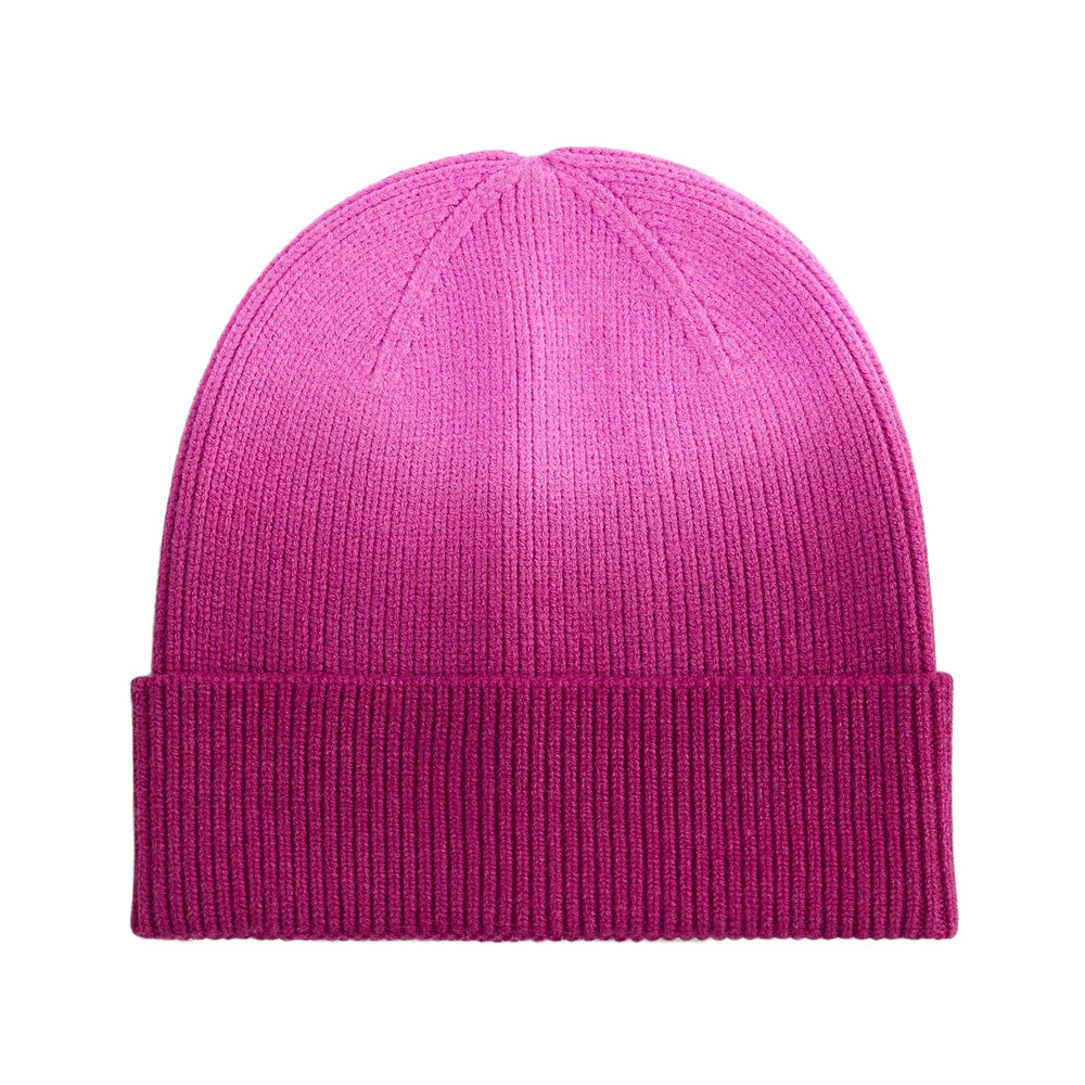 Pink - Back - Beechfield Unisex Adult Dip Dye Beanie