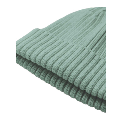 Dusty Green - Side - Beechfield Childrens-Kids Organic Cotton Beanie