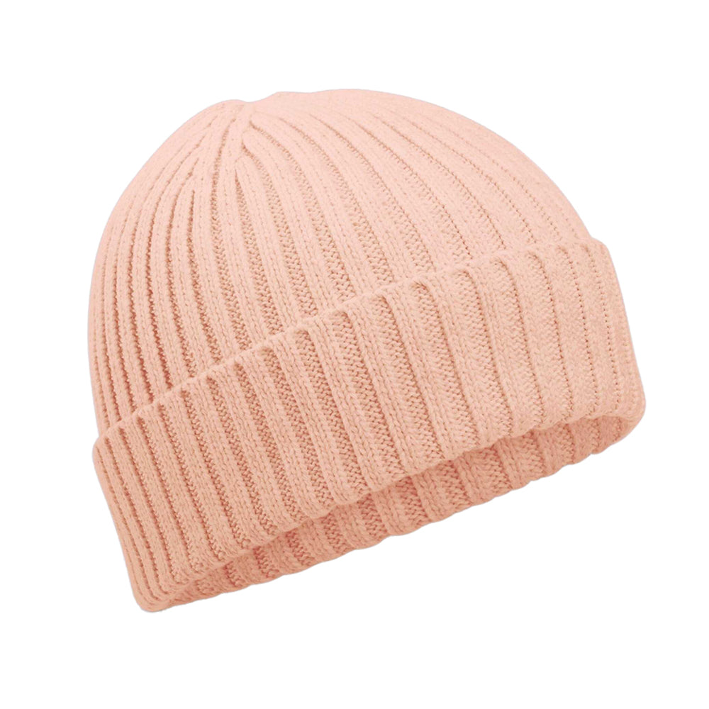 Peach - Front - Beechfield Childrens-Kids Organic Cotton Beanie