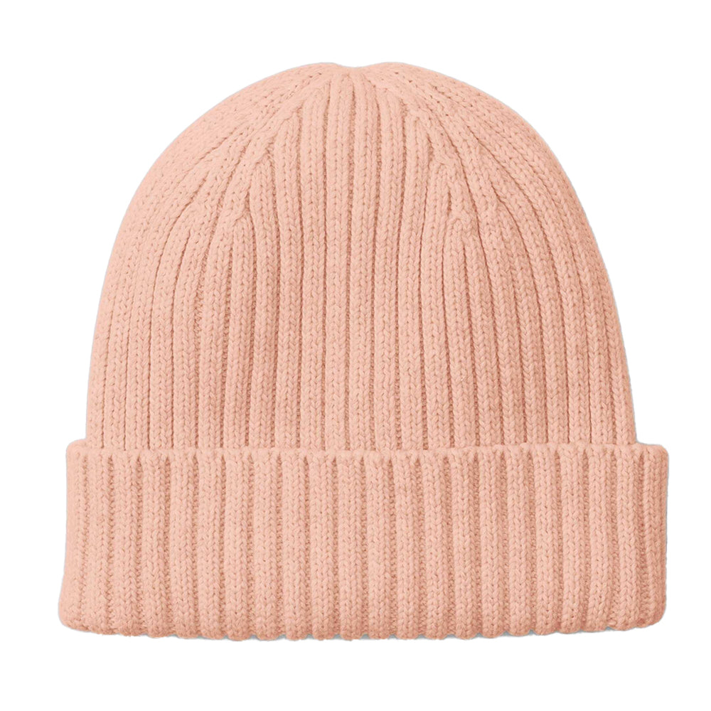 Peach - Back - Beechfield Childrens-Kids Organic Cotton Beanie