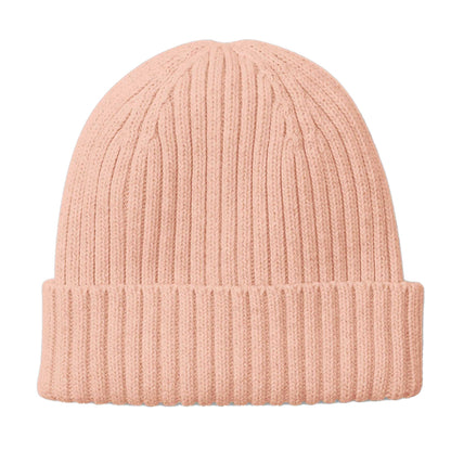 Peach - Back - Beechfield Childrens-Kids Organic Cotton Beanie
