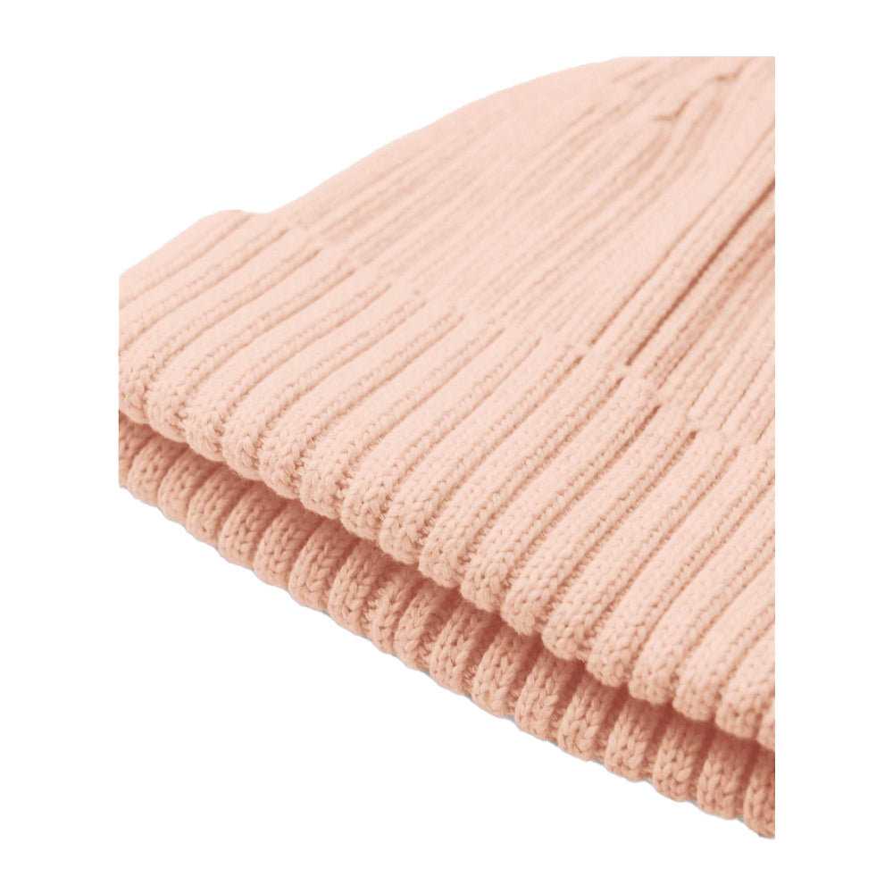 Peach - Side - Beechfield Childrens-Kids Organic Cotton Beanie