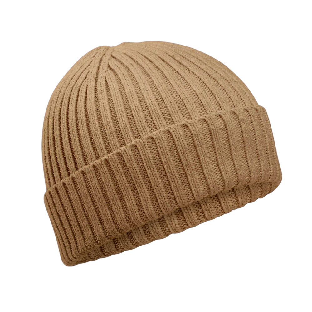 Biscuit - Front - Beechfield Childrens-Kids Organic Cotton Beanie
