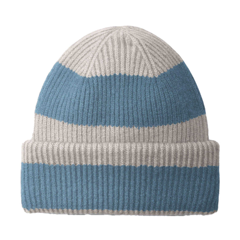 Natural Stone-Dusty Blue - Back - Beechfield Colour Block Beanie