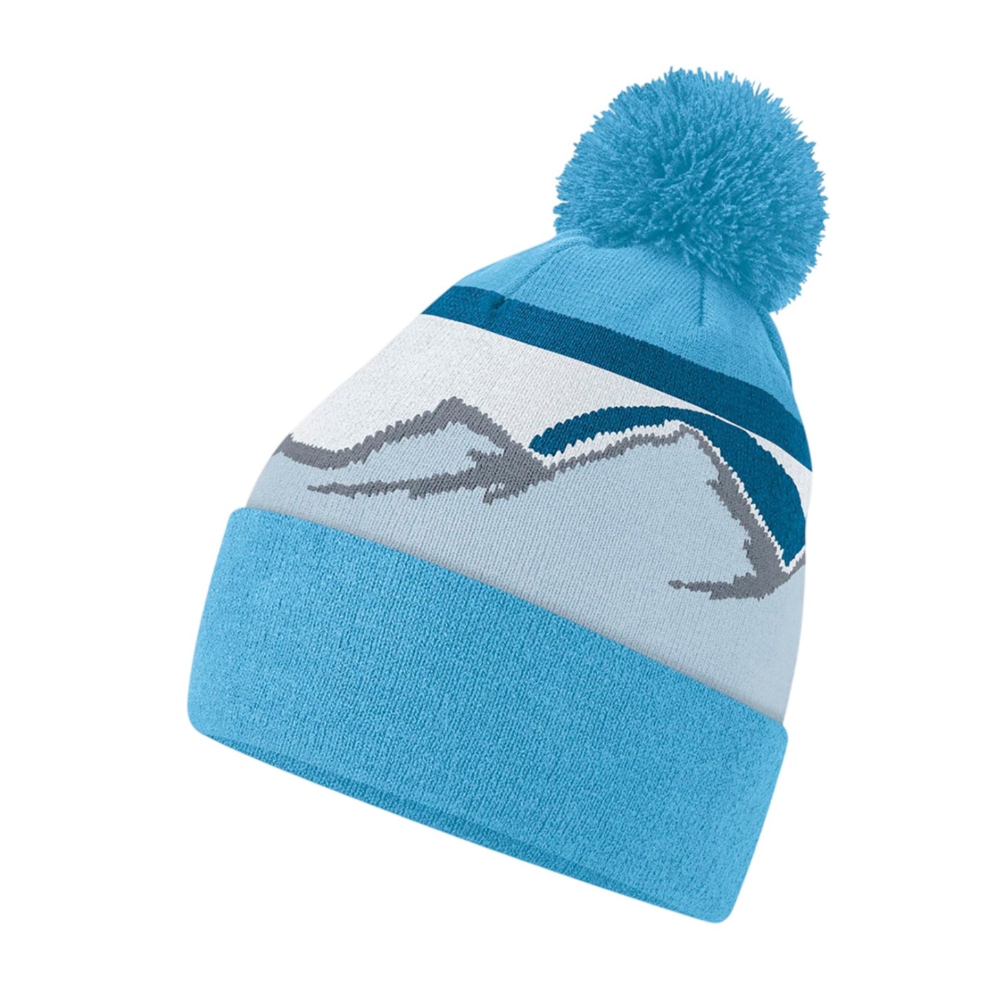 Glacier Peaks - Back - Beechfield Unisex Adult Mountain Peaks Pom Pom Beanie