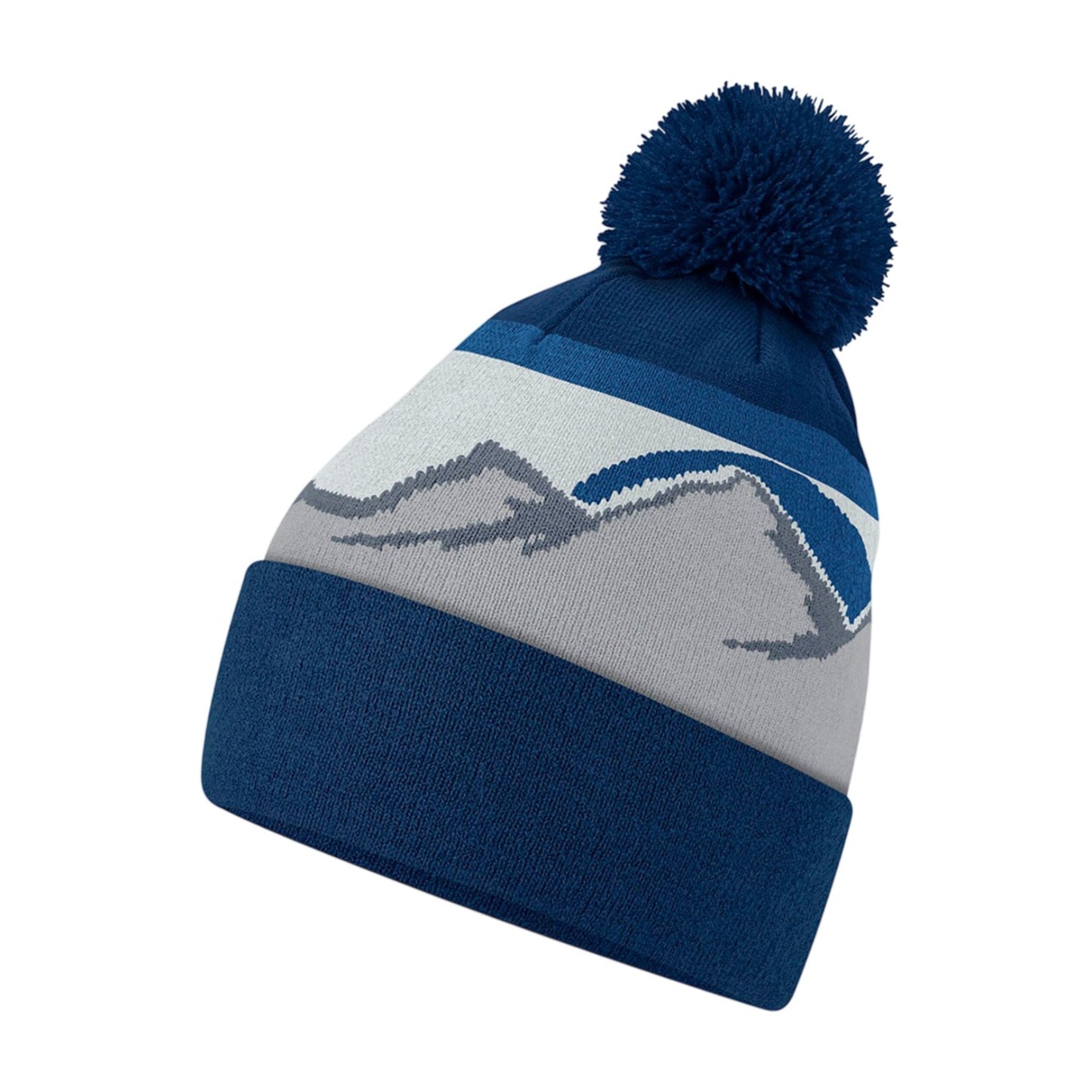 Rocky Peaks - Back - Beechfield Unisex Adult Mountain Peaks Pom Pom Beanie
