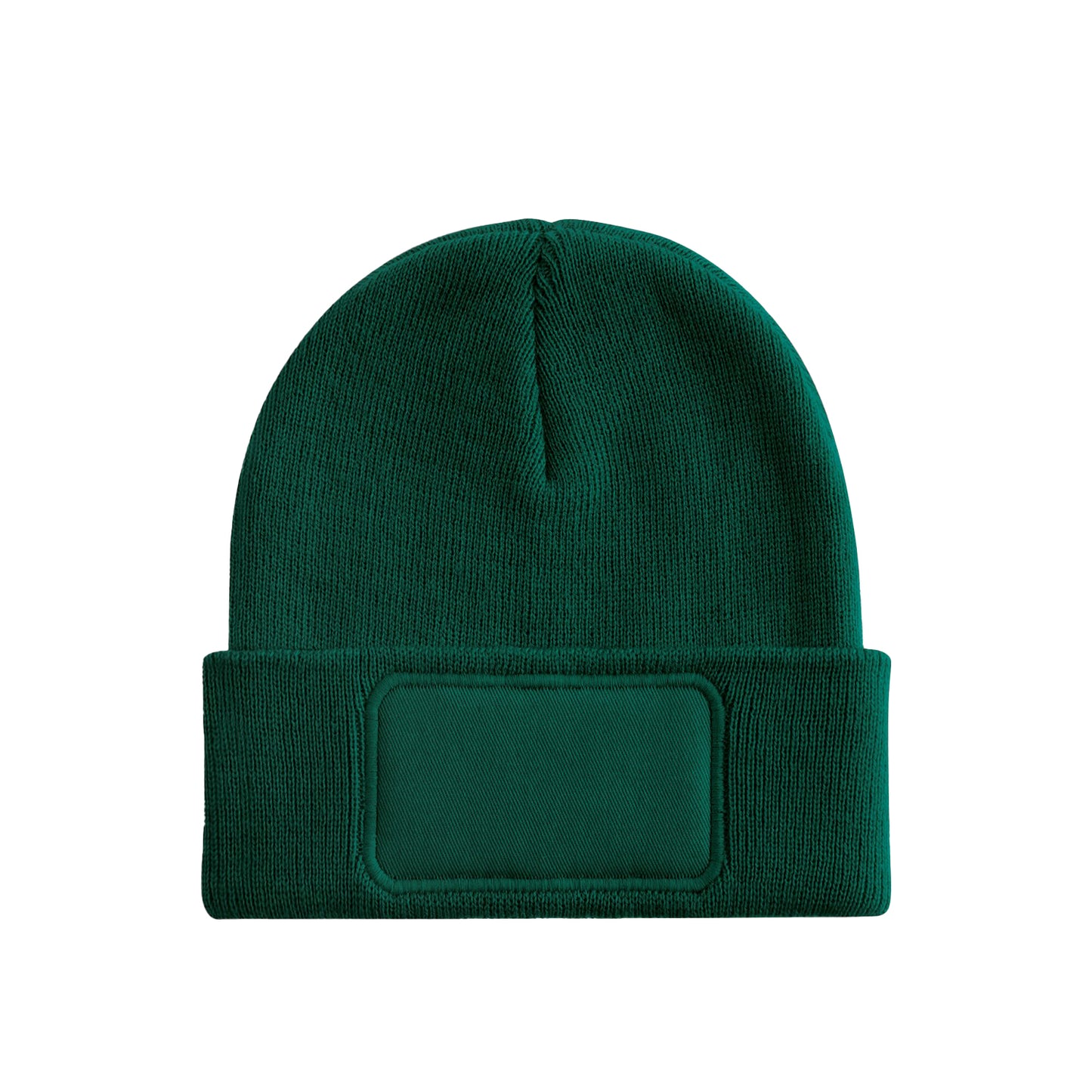 Bottle Green - Front - Beechfield Childrens-Kids Original Patch Beanie