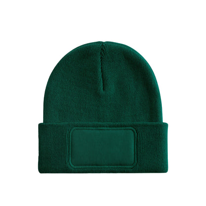 Bottle Green - Front - Beechfield Childrens-Kids Original Patch Beanie