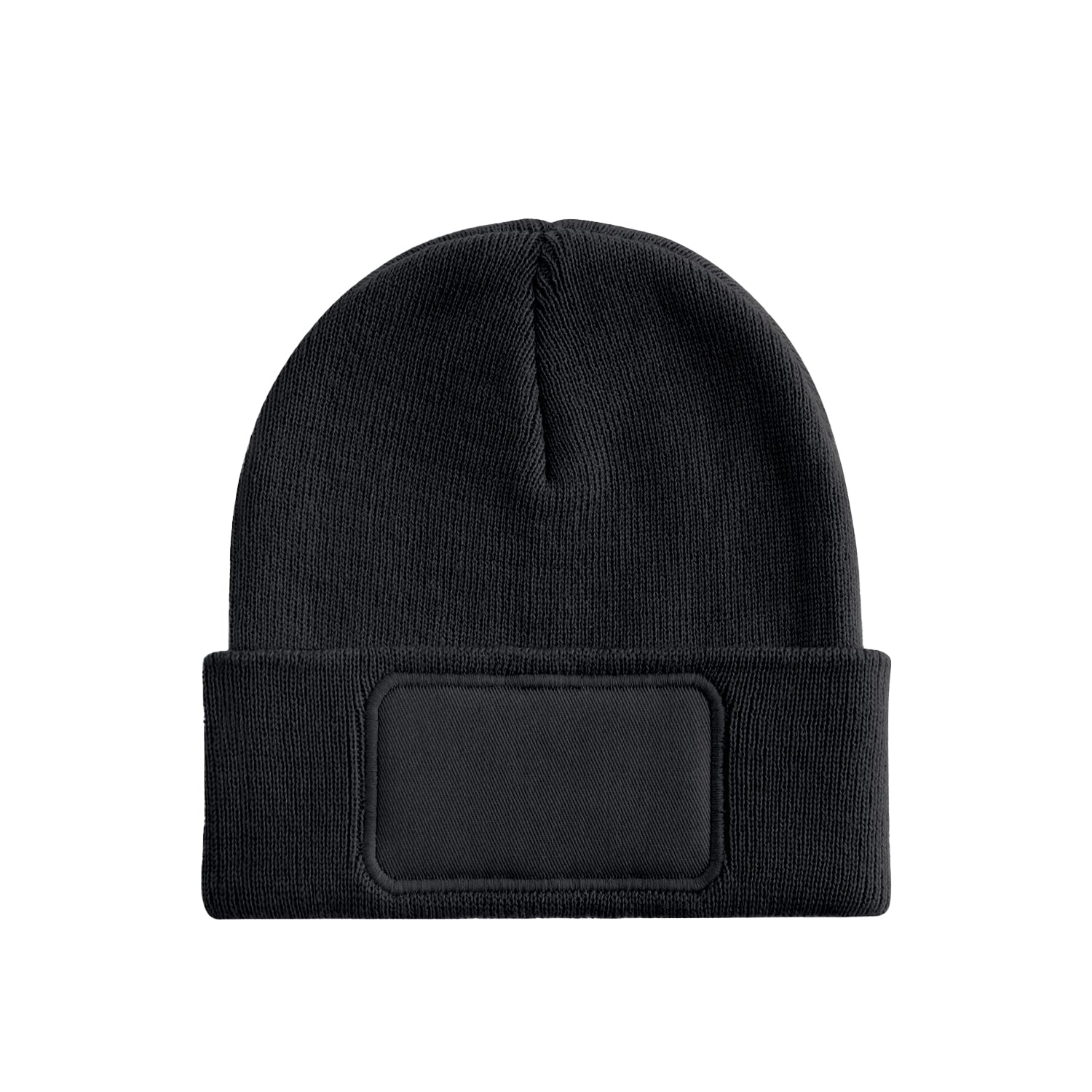 Black - Front - Beechfield Childrens-Kids Original Patch Beanie