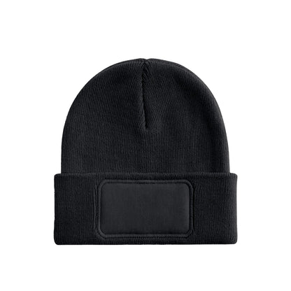 Black - Front - Beechfield Childrens-Kids Original Patch Beanie