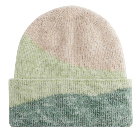 Almond-Pistachio-Dusty Green - Front - Beechfield Unisex Adult Wave Soft Beanie