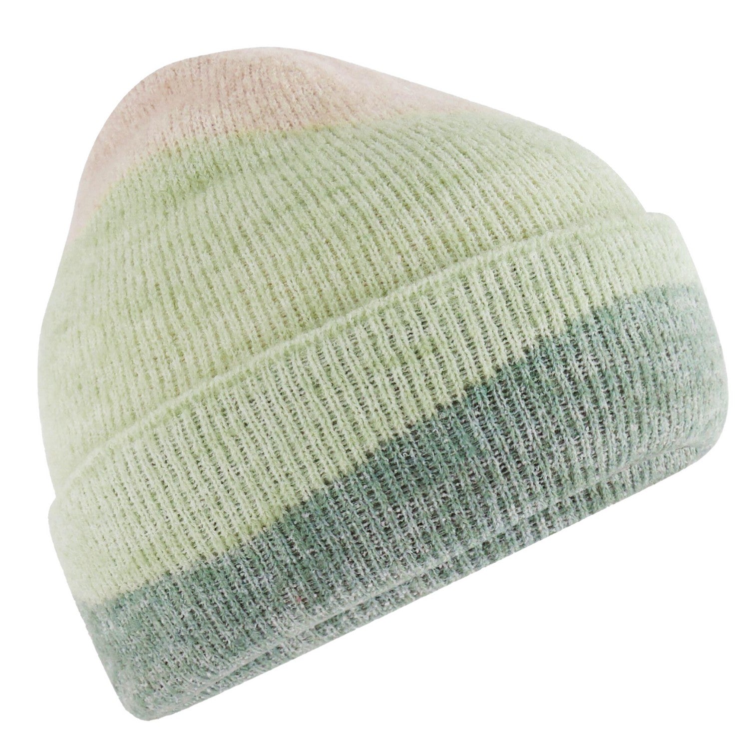 Almond-Pistachio-Dusty Green - Back - Beechfield Unisex Adult Wave Soft Beanie