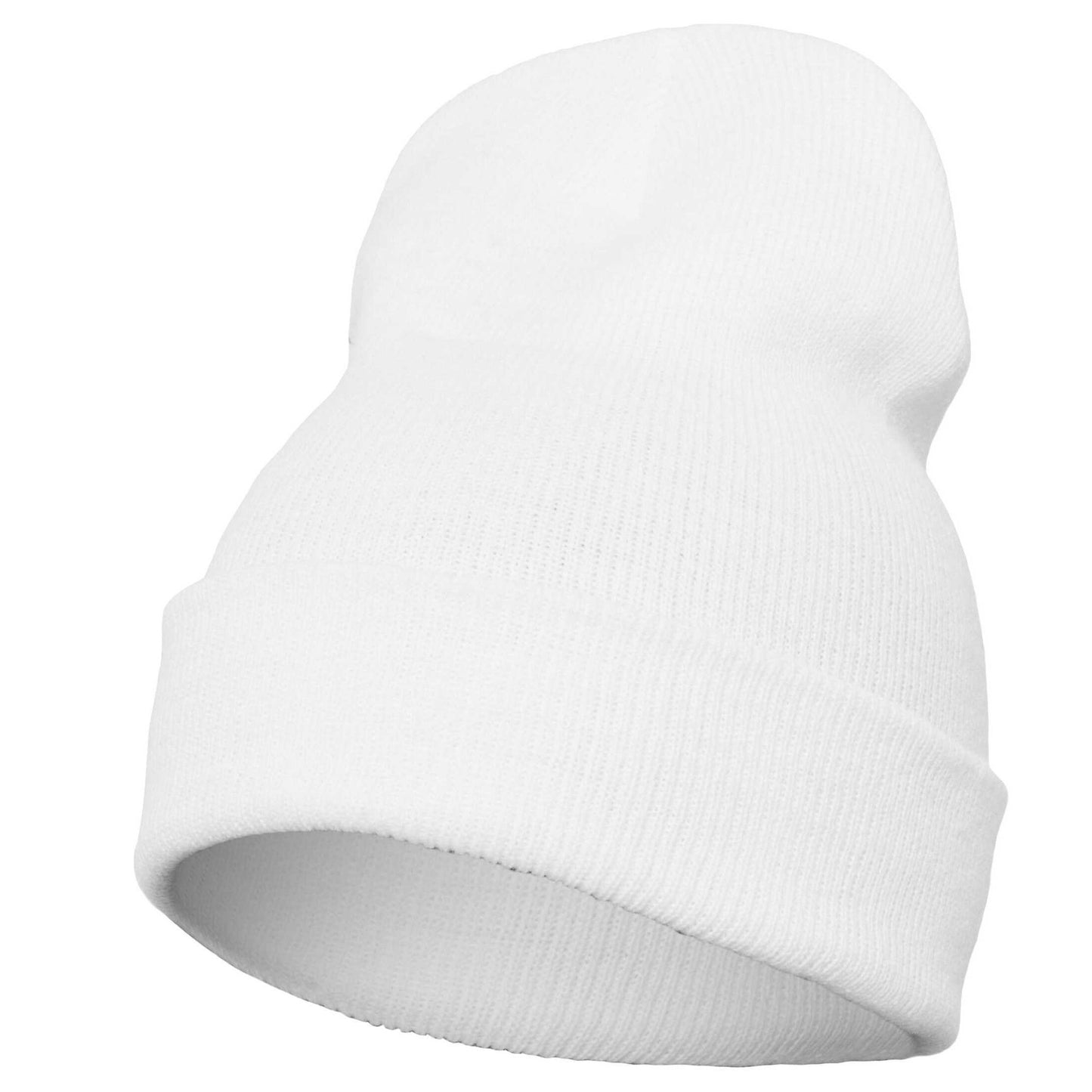 White - Back - Flexfit Unisex Adult Knitted Cuffed Beanie