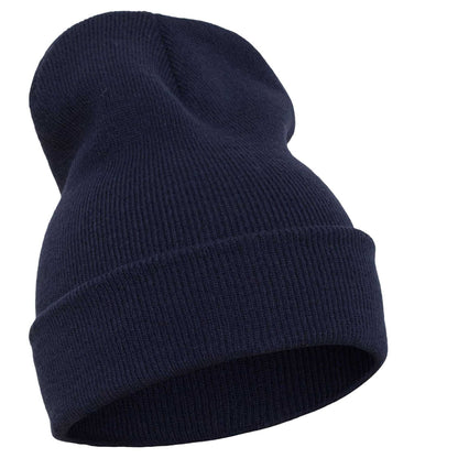 Navy - Front - Flexfit Unisex Adult Knitted Cuffed Beanie