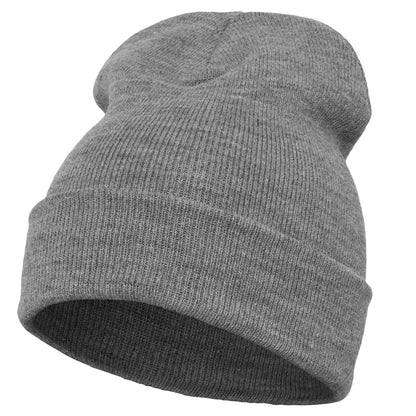 Heather Grey - Back - Flexfit Unisex Adult Knitted Cuffed Beanie