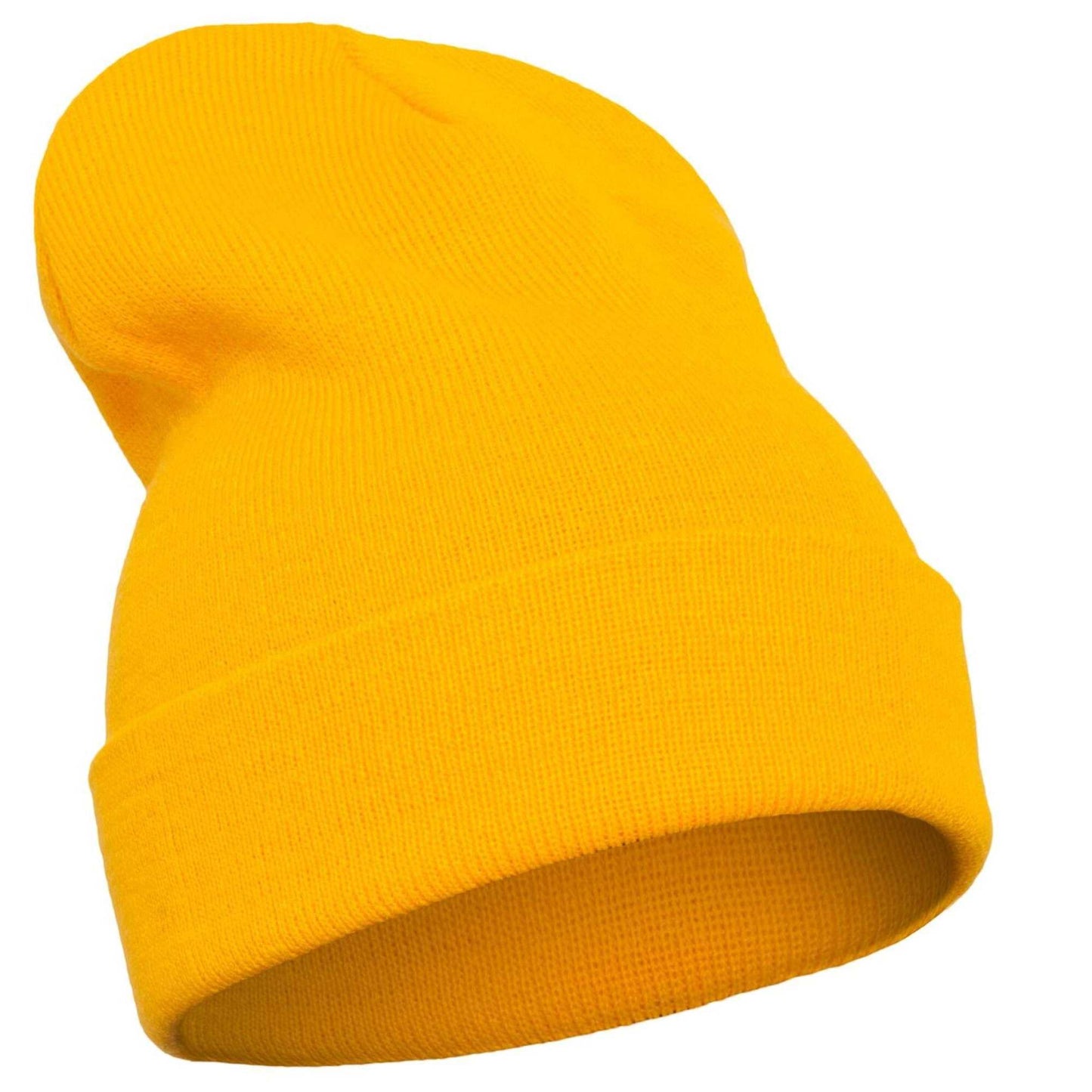 Gold - Front - Flexfit Unisex Adult Knitted Cuffed Beanie