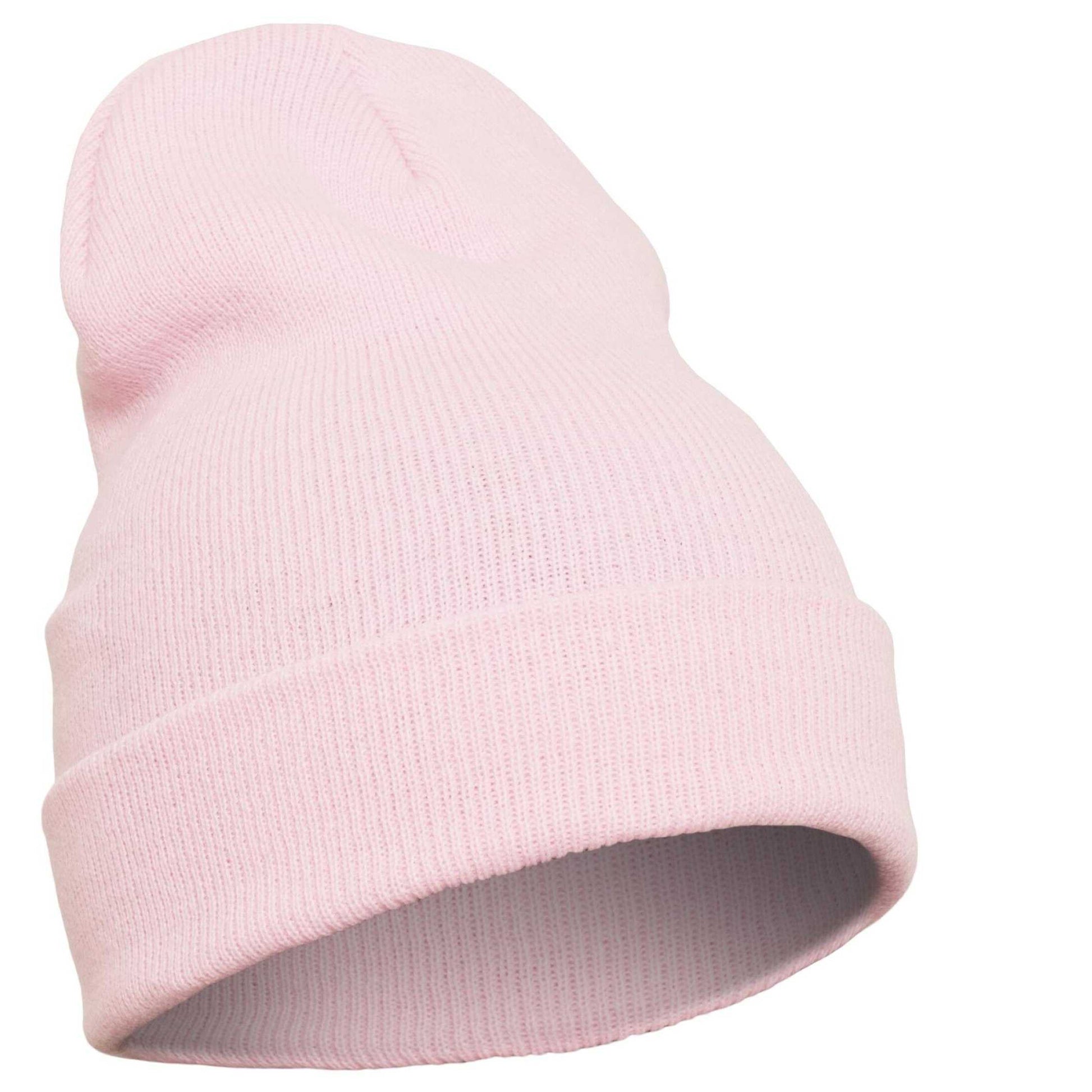 Baby Pink - Front - Flexfit Unisex Adult Knitted Cuffed Beanie