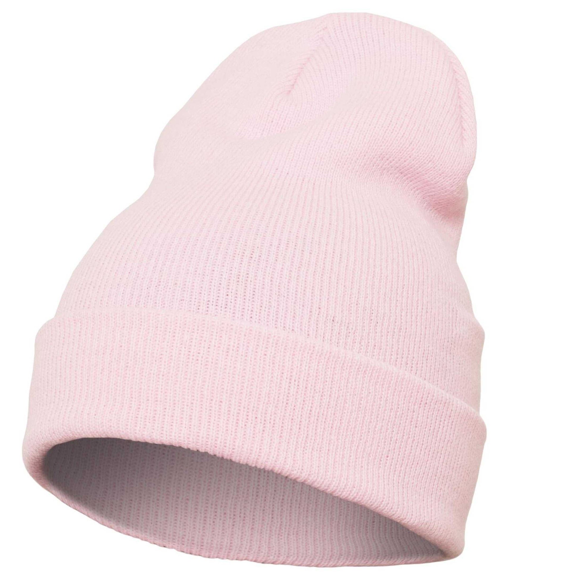 Baby Pink - Back - Flexfit Unisex Adult Knitted Cuffed Beanie