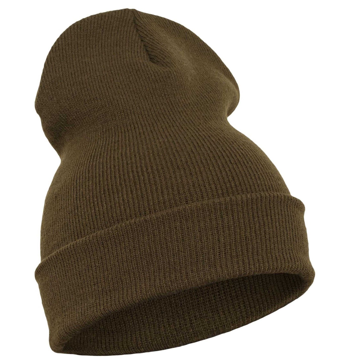 Olive - Front - Flexfit Unisex Adult Knitted Cuffed Beanie