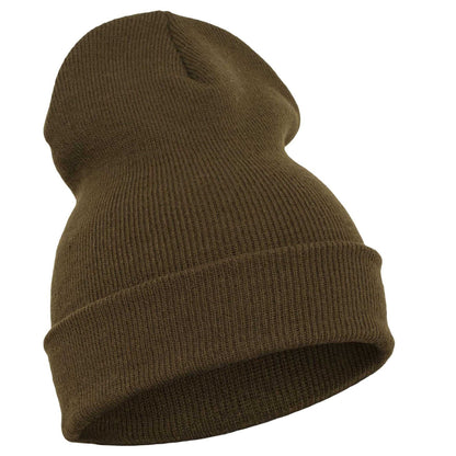 Olive - Front - Flexfit Unisex Adult Knitted Cuffed Beanie
